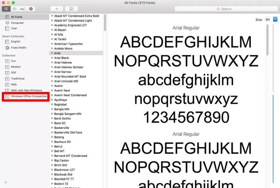 best word typography program for mac